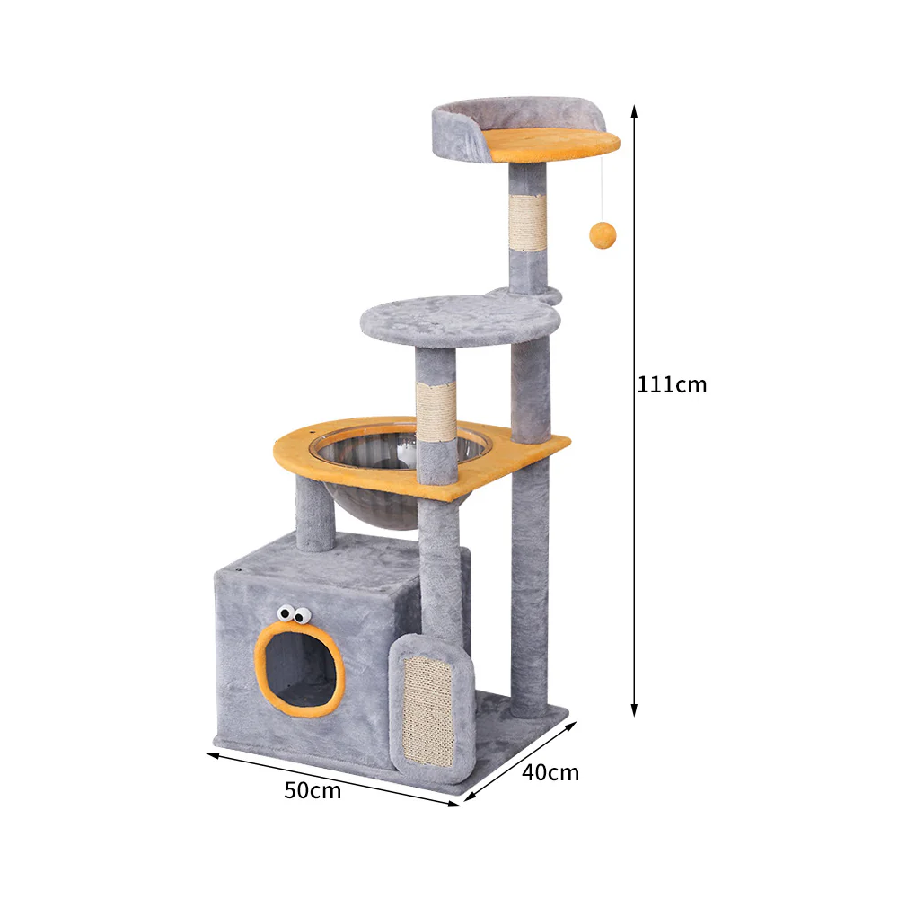 Colorful Monster Sisal Cat Tree With Space Capsule - Image 2