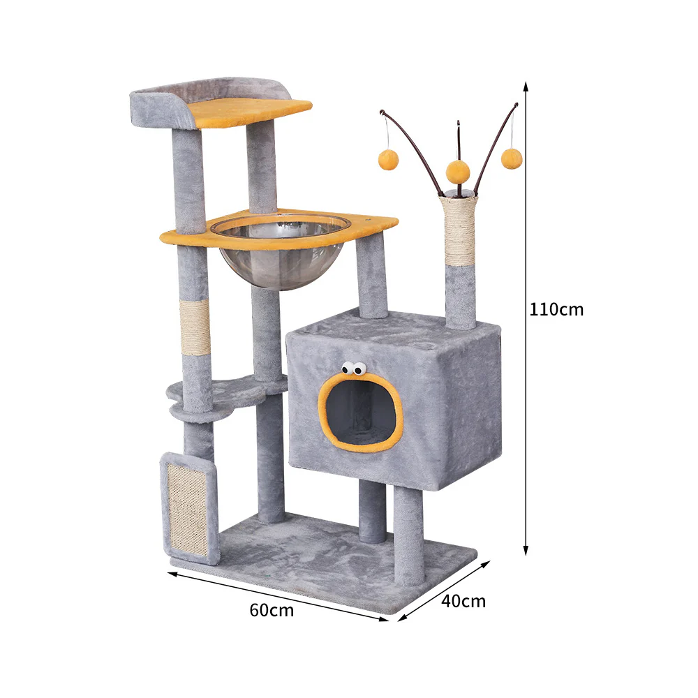 Colorful Monster Sisal Cat Tree With Space Capsule - Image 3