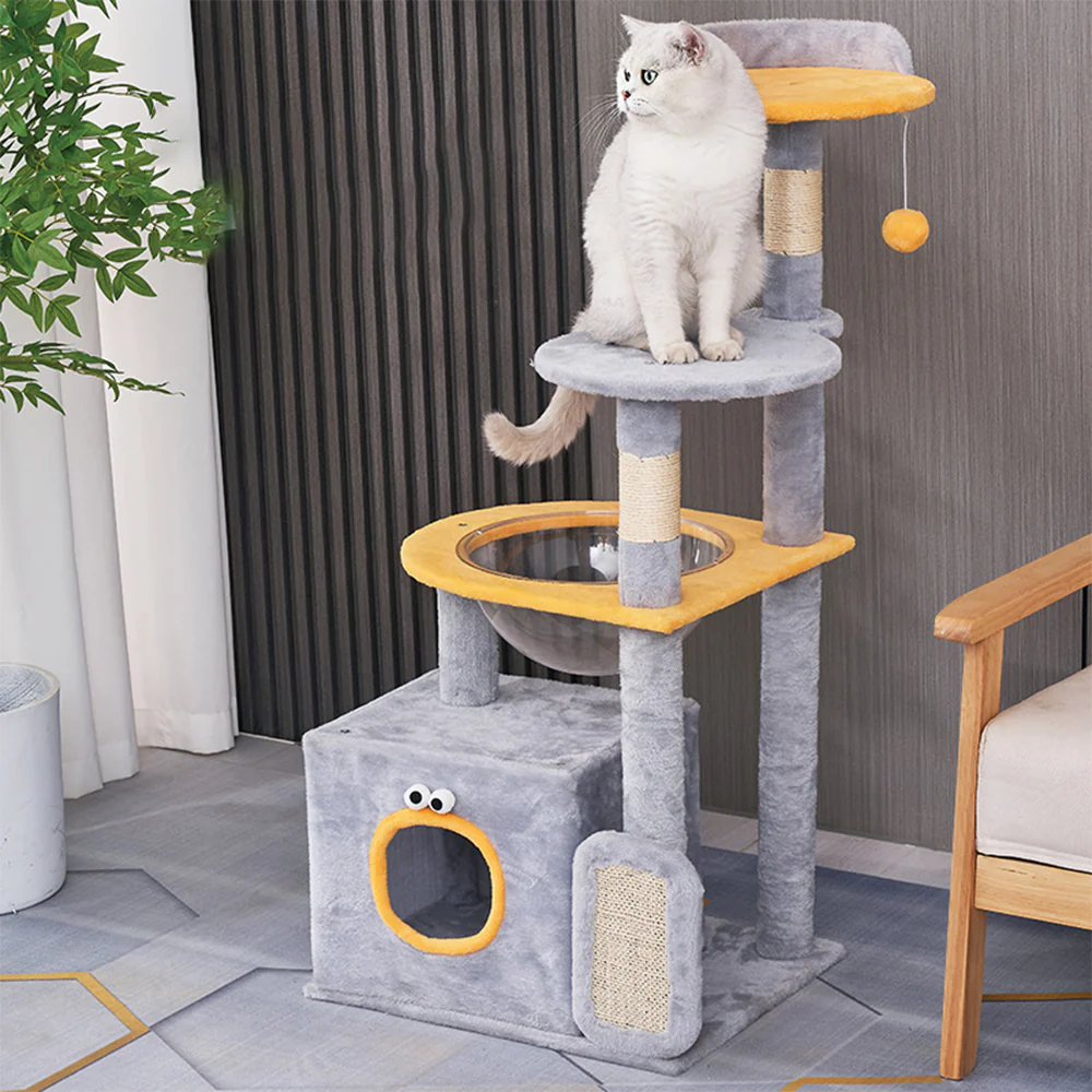 Colorful Monster Sisal Cat Tree With Space Capsule - Image 9