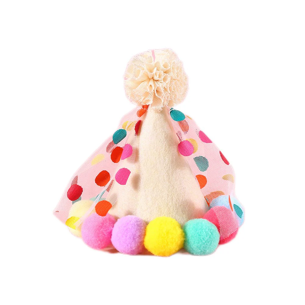 Colorful Polka Dot Pet Birthday Hat