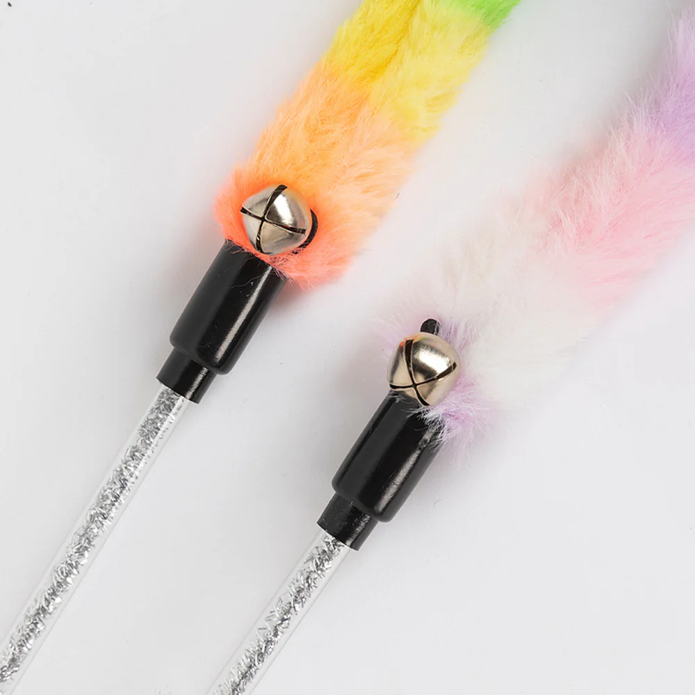 Deep-Colored Plush Rainbow Snake Cat Teaser - Image 5