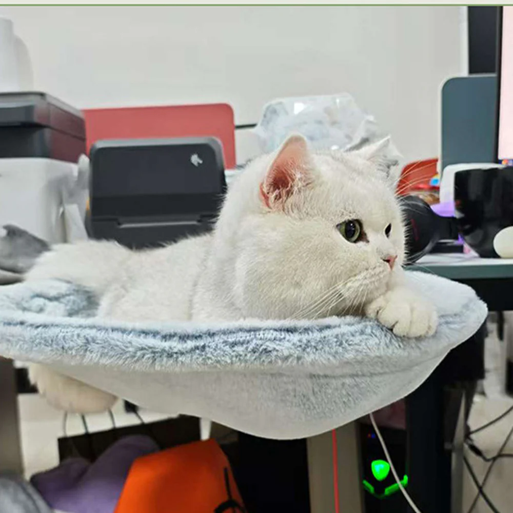 Desk-Mounted Cat Hammock – Clip-On Cat Bed for Table & Desk - Image 6