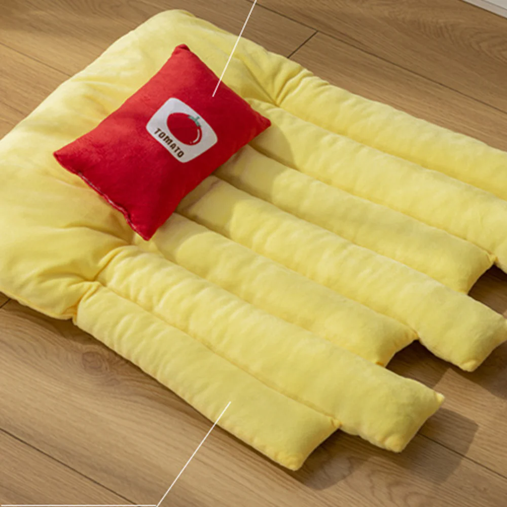 Detachable And Washable Cartoon French Fries Pet Nest - Image 4