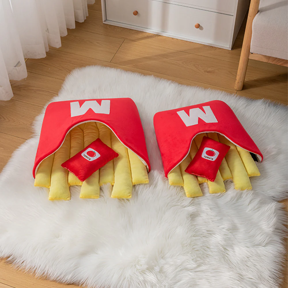 Detachable And Washable Cartoon French Fries Pet Nest - Image 5