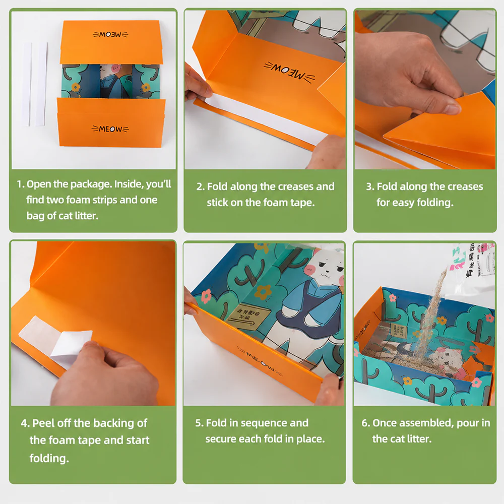 Disposable Cat Litter Tray | Foldable & Travel-Ready - Image 2