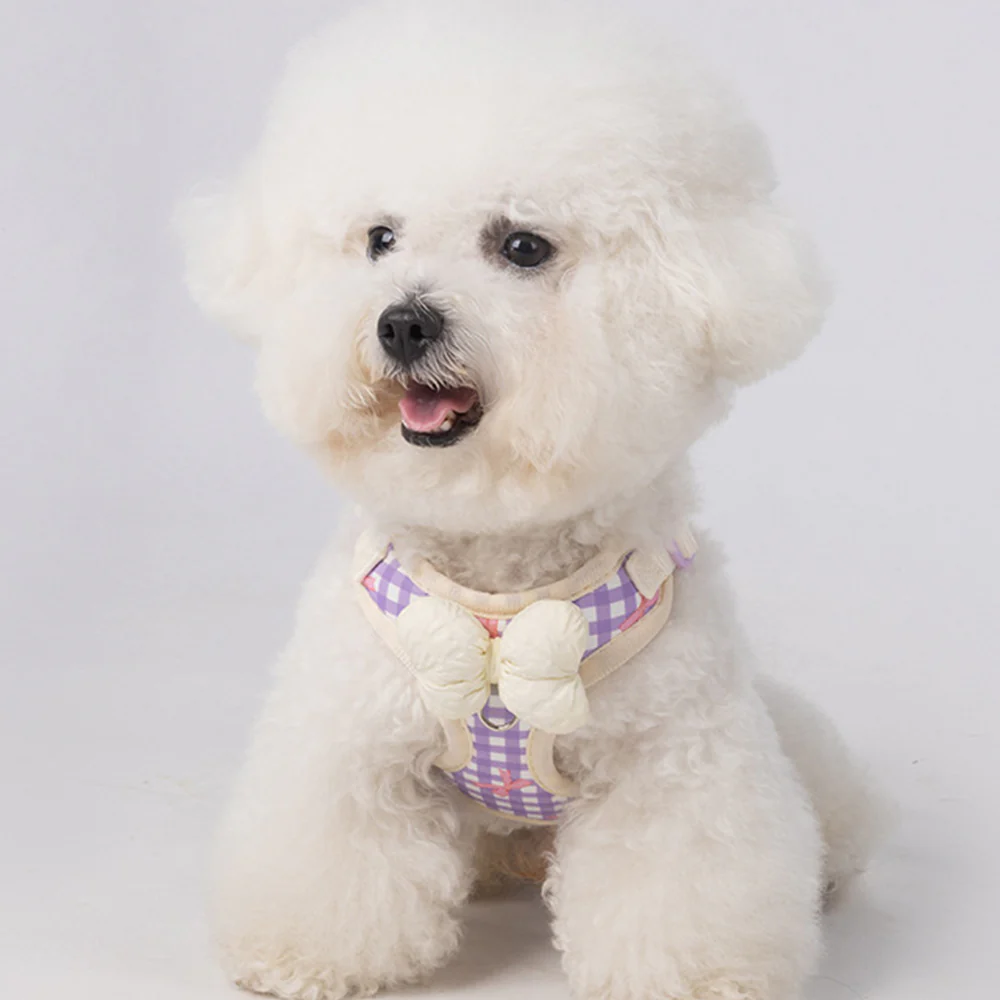 Dog & Cat Harness & Leash Set | Lightweight Check Pattern - Image 13