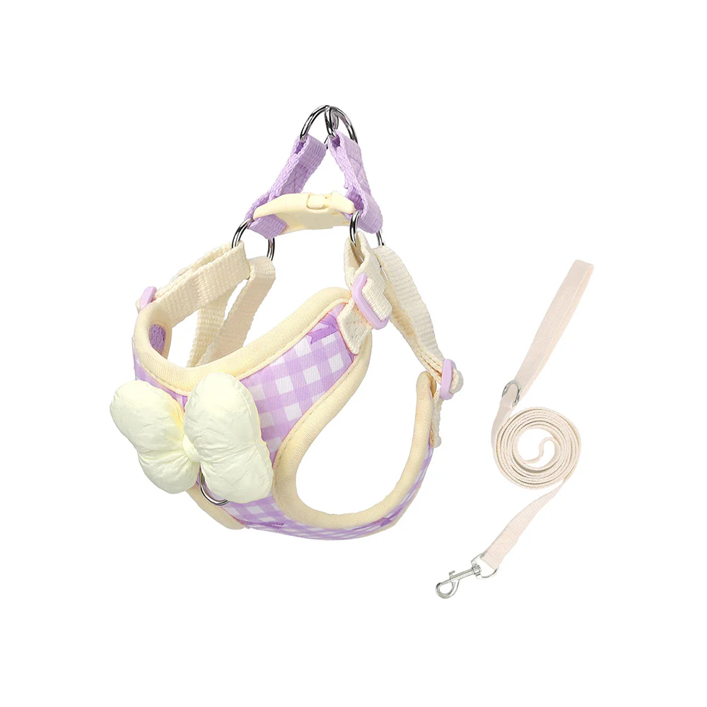 Dog & Cat Harness & Leash Set | Lightweight Check Pattern - Image 16