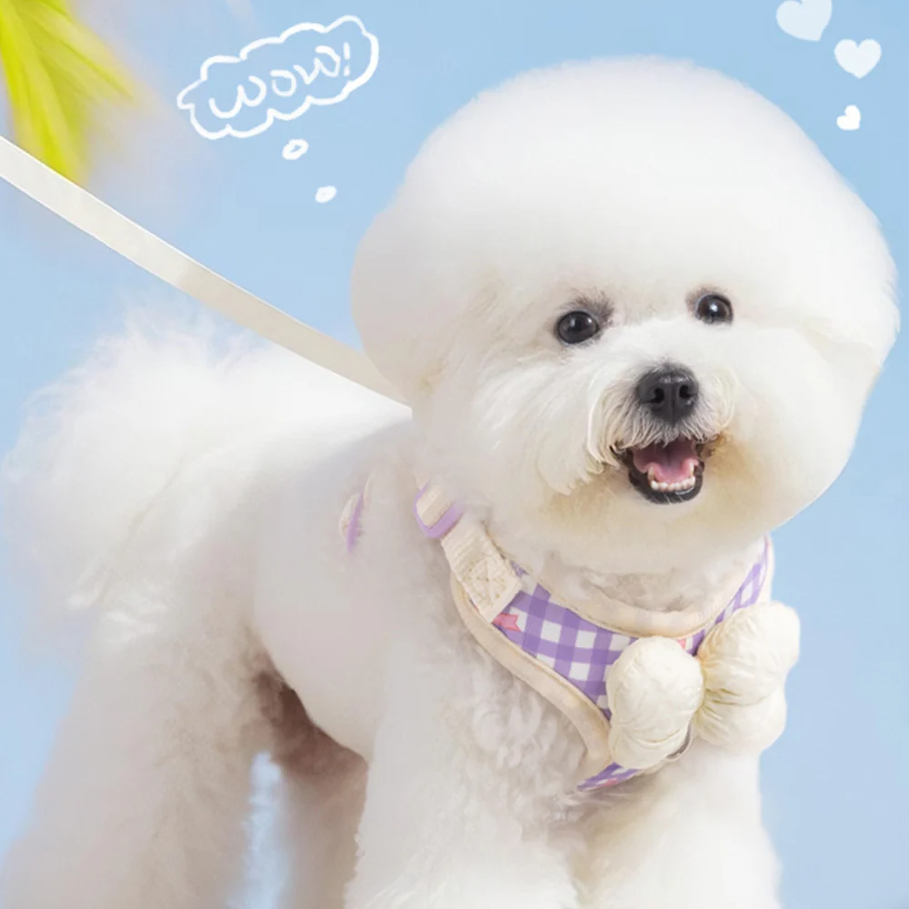 Dog & Cat Harness & Leash Set | Lightweight Check Pattern - Image 8