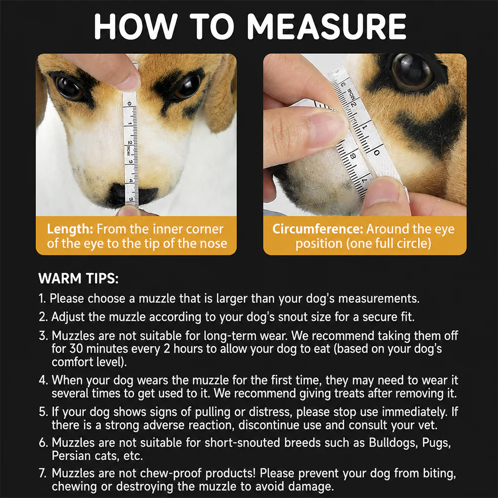 Dog Muzzle – Anti-Bite Anti-Scavenge Adjustable PU Leather - Image 9