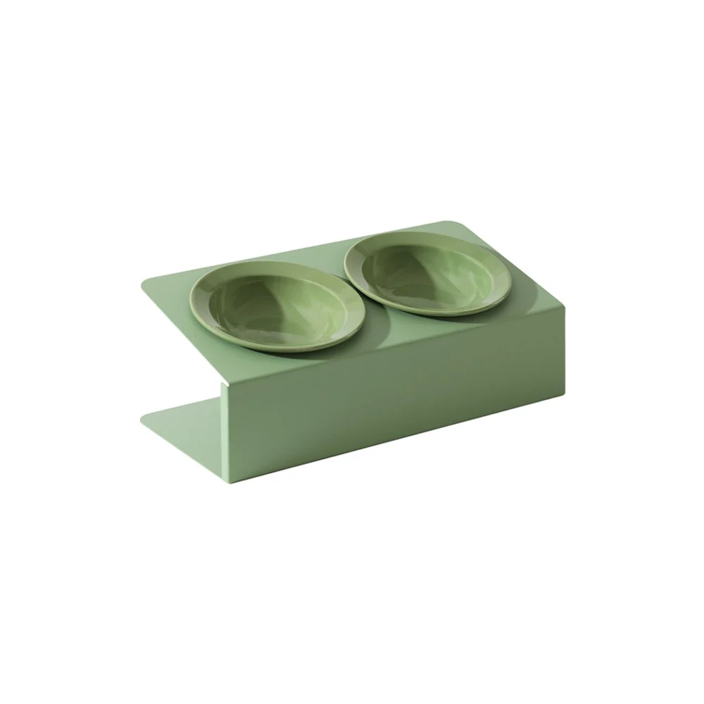 Double Ceramic Pet Bowl With High Stand - 200ml - Image 7