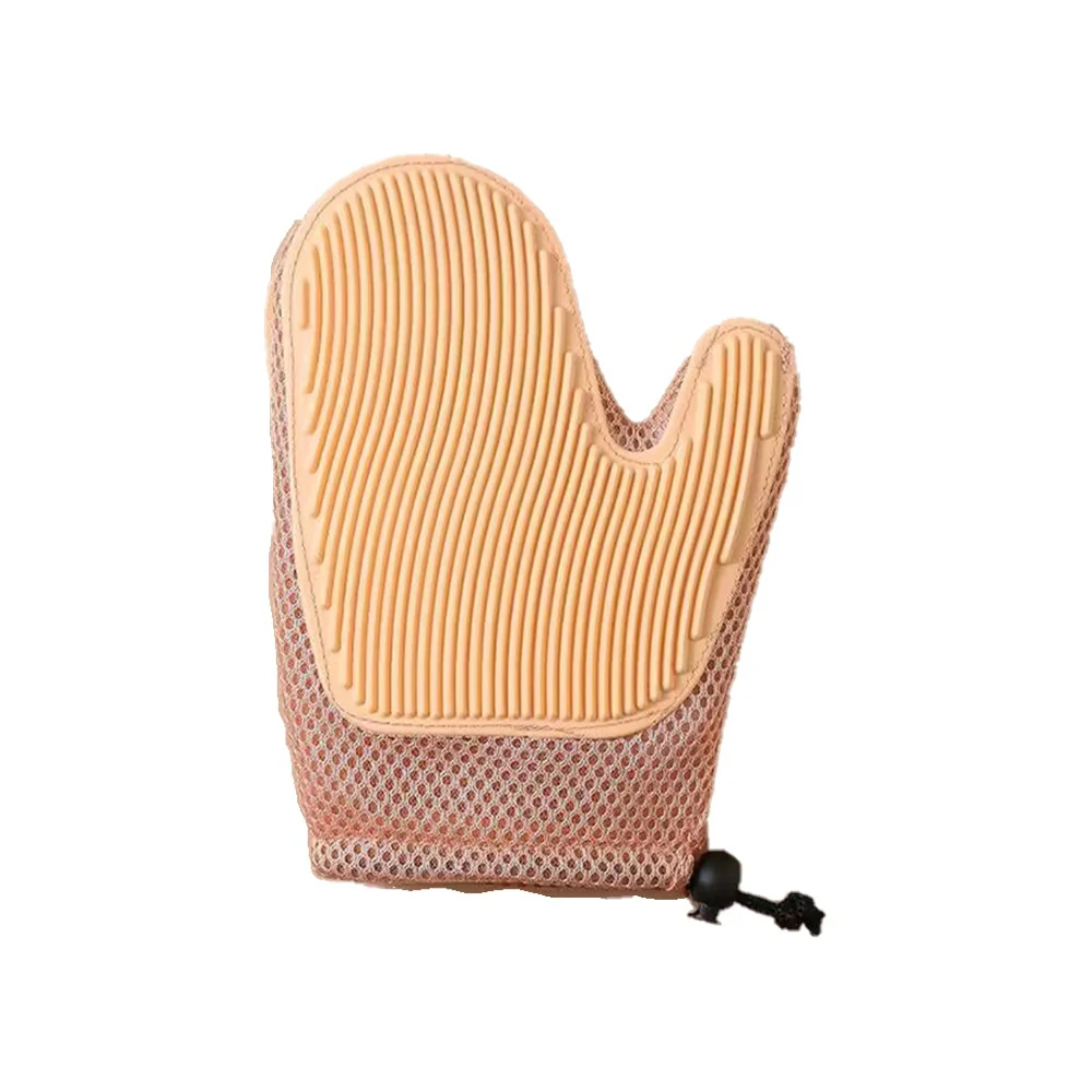Double-sided Usable Pink Hair Remover Pet Grooming Hand Gloves