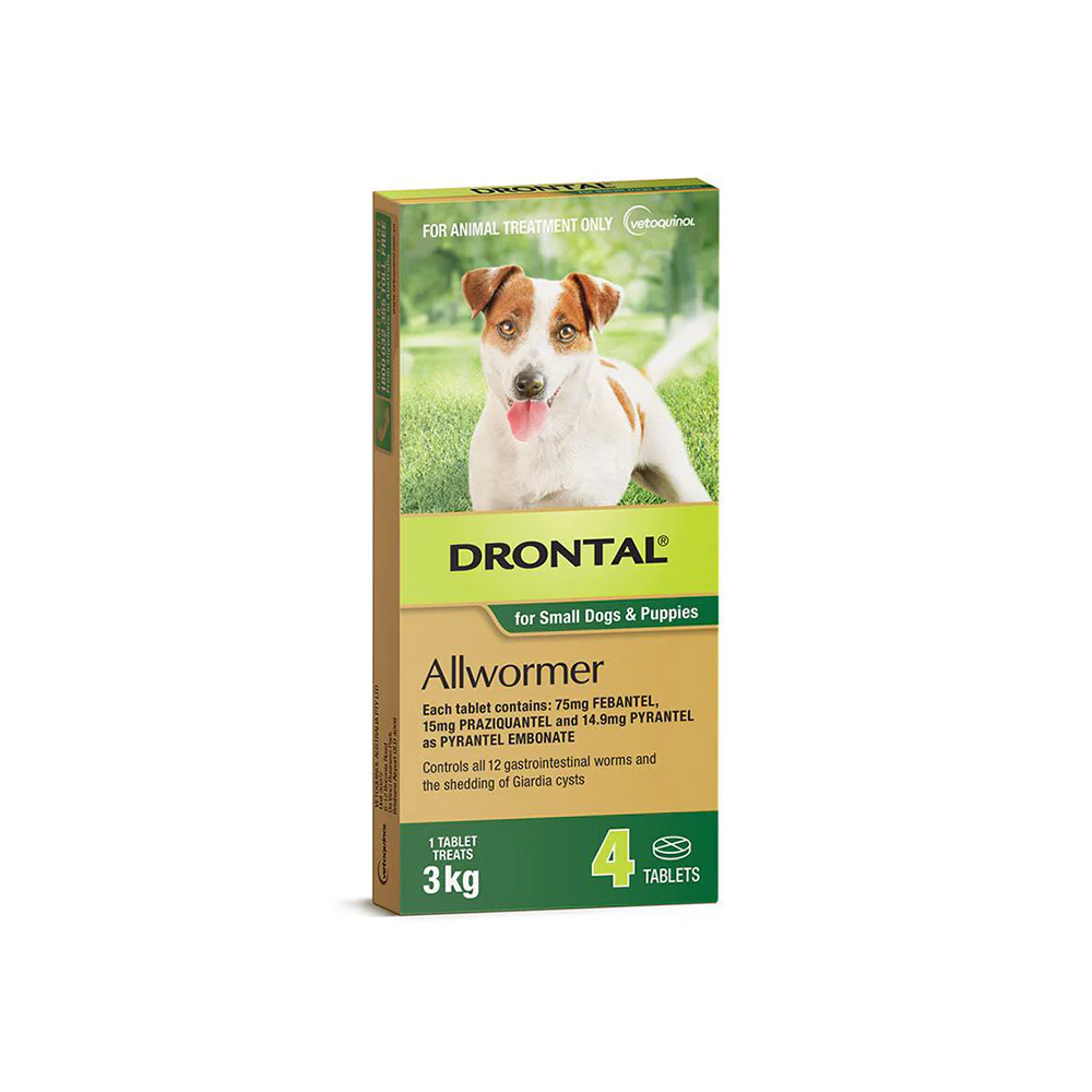 DRONTAL Dog Deworming Tablets 4pcs (3kg)