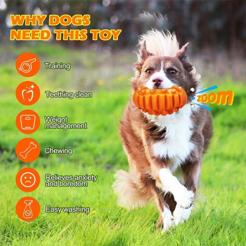 Durable Food Dispensing Squeaky Dog Chew Toy - Image 11