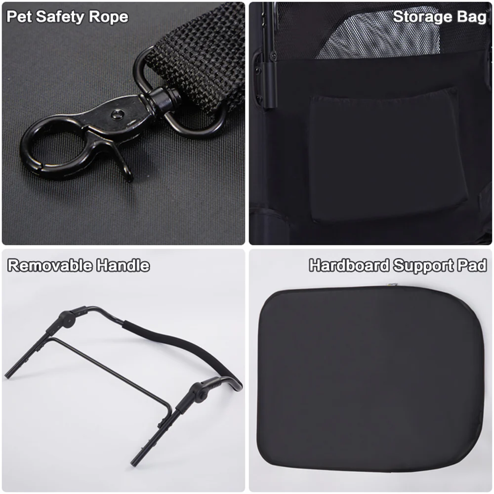 Easy Fold Pet Stroller - One-Touch Folding Design - Image 6