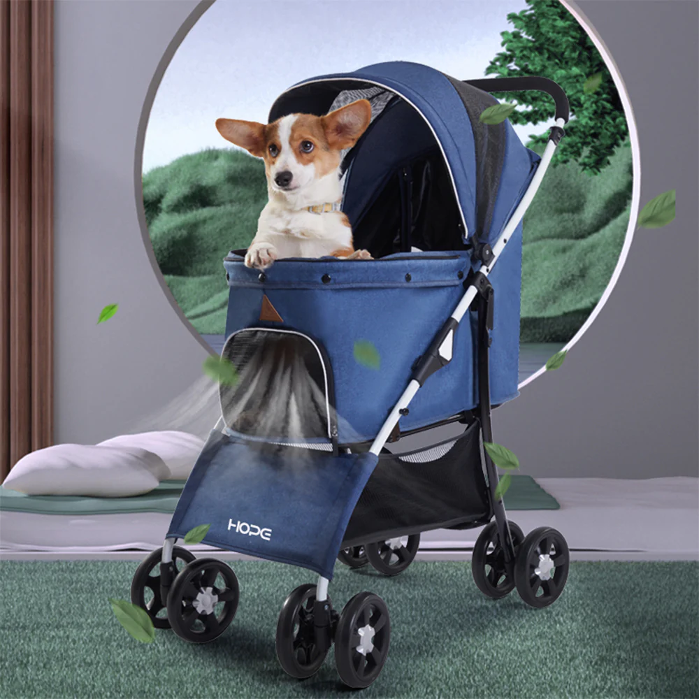 Easy Fold Pet Stroller - One-Touch Folding Design - Image 14