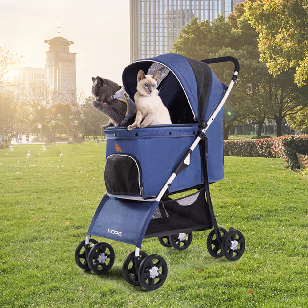Easy Fold Pet Stroller - One-Touch Folding Design - Image 16