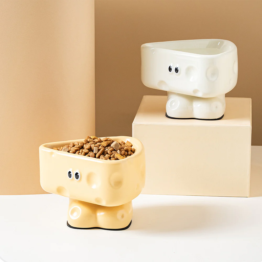 Elevated Ceramic Pet Bowl Anti Tip Neck Support - Image 4