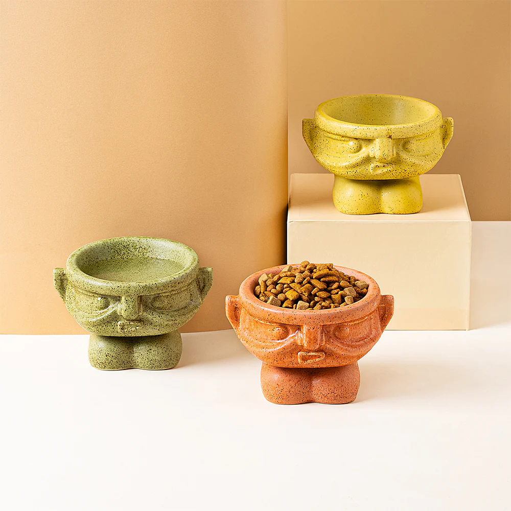 Elevated Ceramic Pet Bowl Anti Tip Neck Support - Image 6