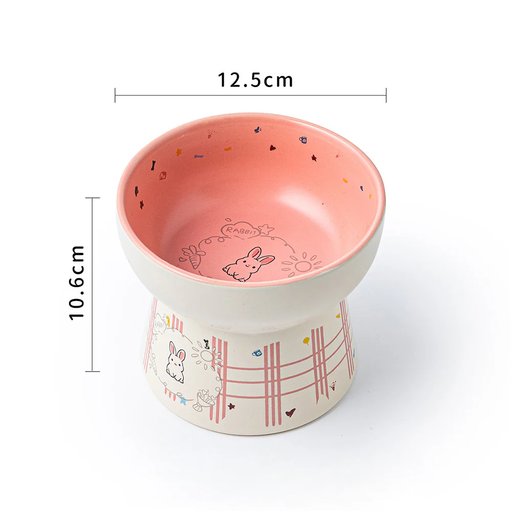 Elevated Ceramic Pet Bowl Anti Tip Neck Support - Image 8