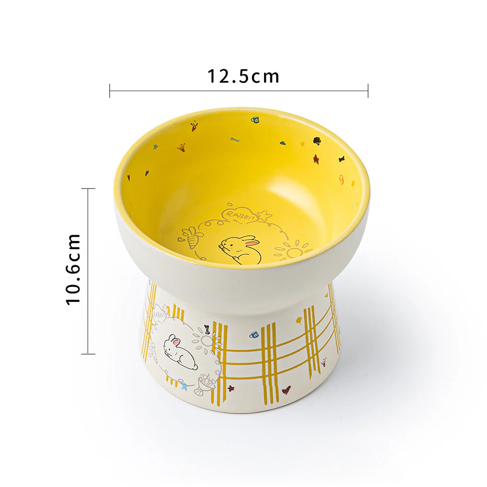Elevated Ceramic Pet Bowl Anti Tip Neck Support - Image 9