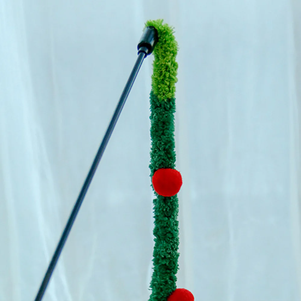 Extended Plush Strip Silent Christmas Cat Teaser - Image 2