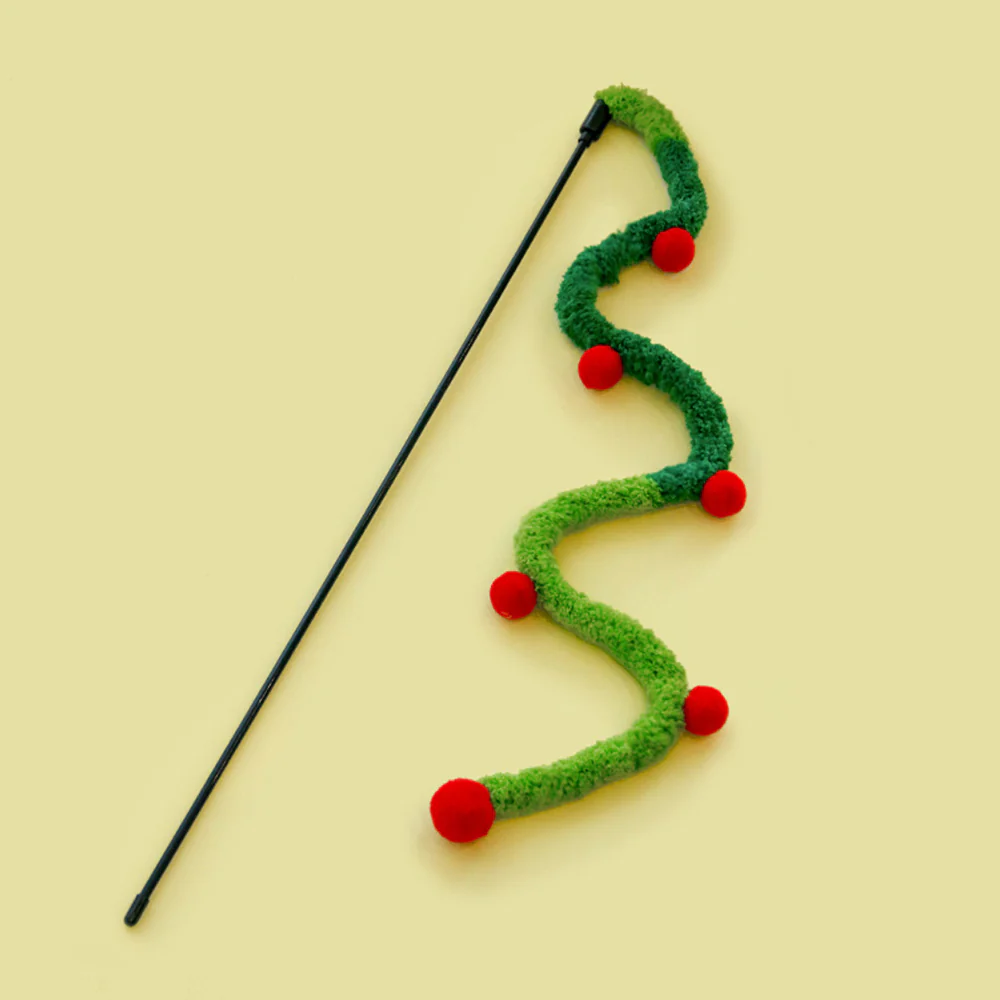 Extended Plush Strip Silent Christmas Cat Teaser - Image 4