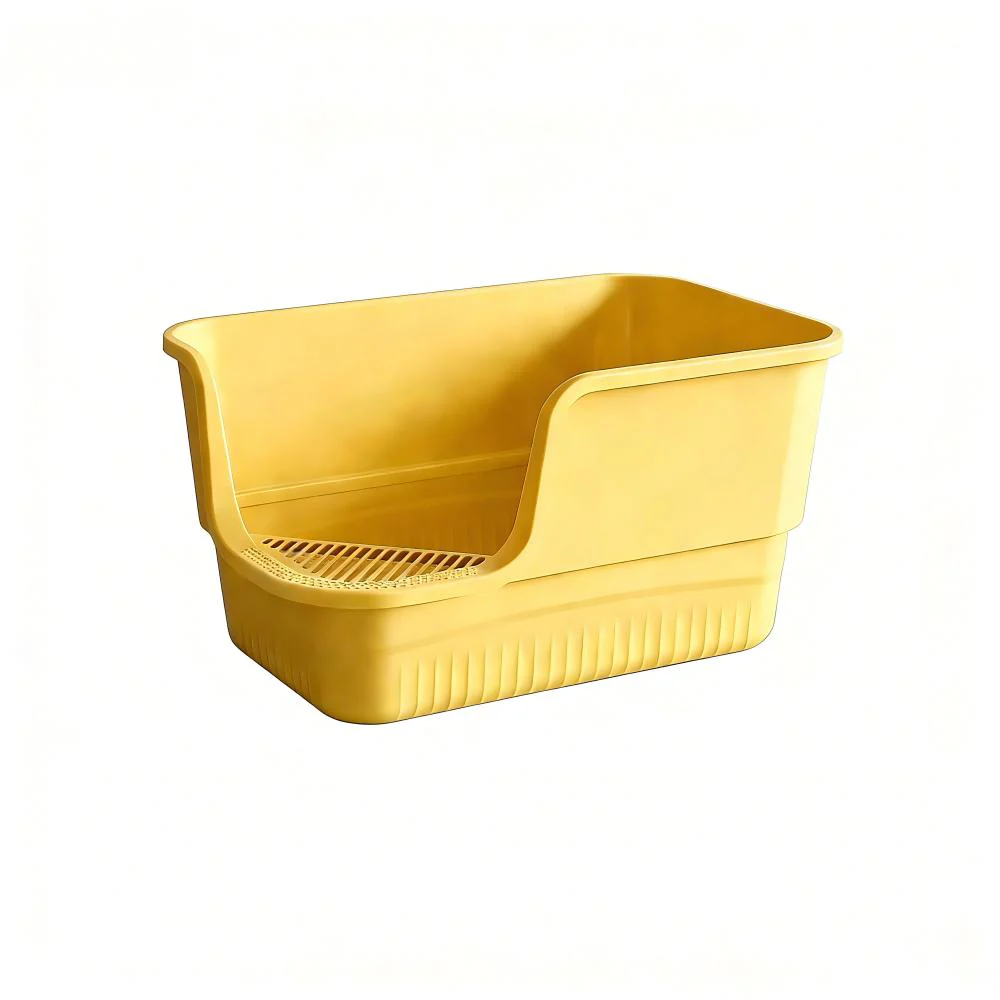 Extra Large Cat Litter Box With Litter Catching Step - High-Sided Design - 65x43x36cm - Image 3