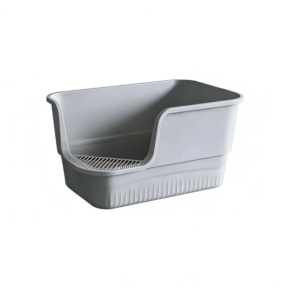 Extra Large Cat Litter Box With Litter Catching Step - High-Sided Design - 65x43x36cm - Image 4