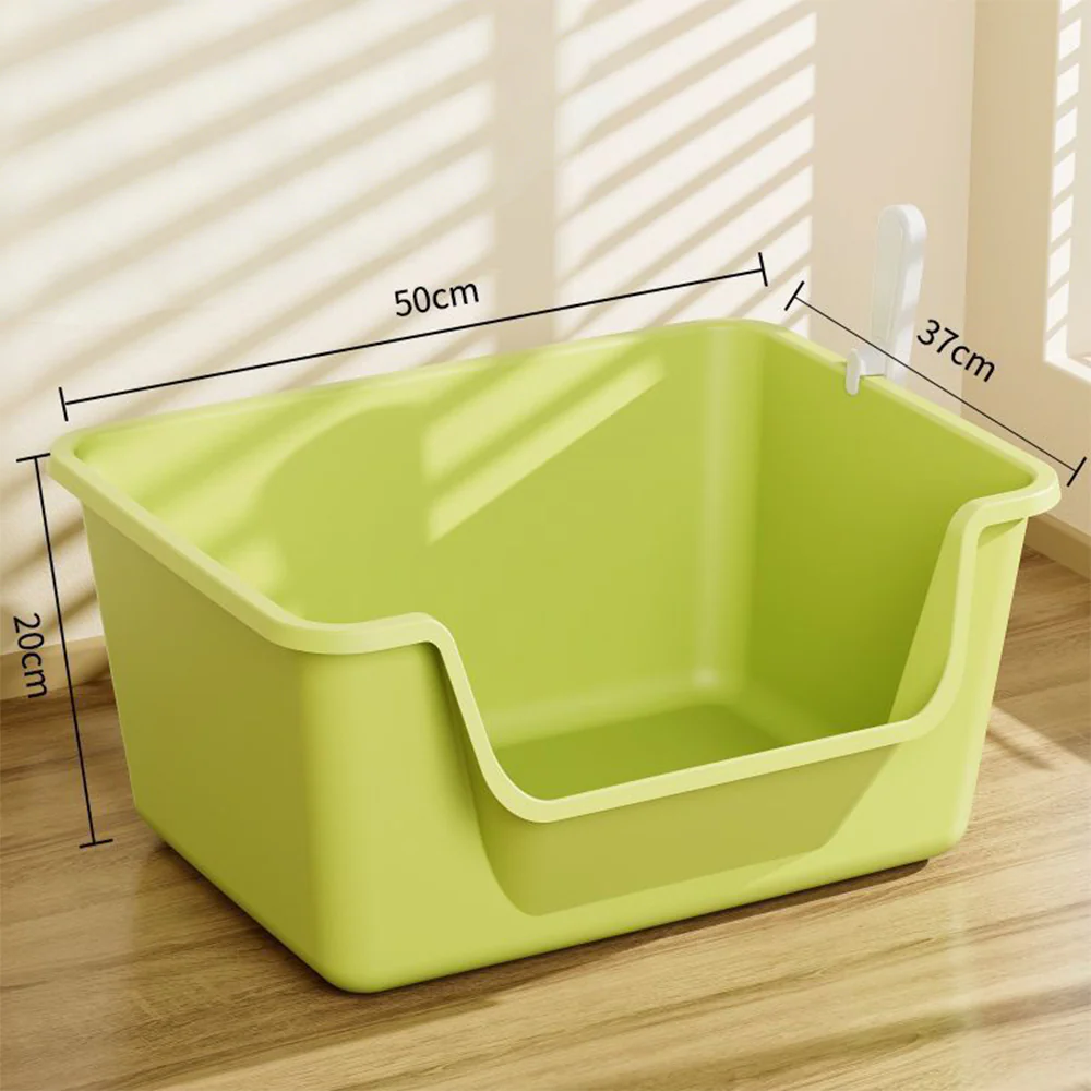 Extra Large Deep Cat Litter Box - High-Sided Open Design - 50x37x20cm - Image 7