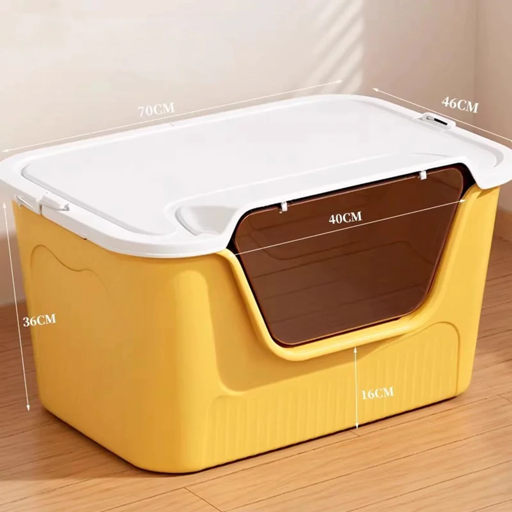 Extra Large Enclosed Cat Litter Box - High-Sided Design - 70x46x36cm - Image 7