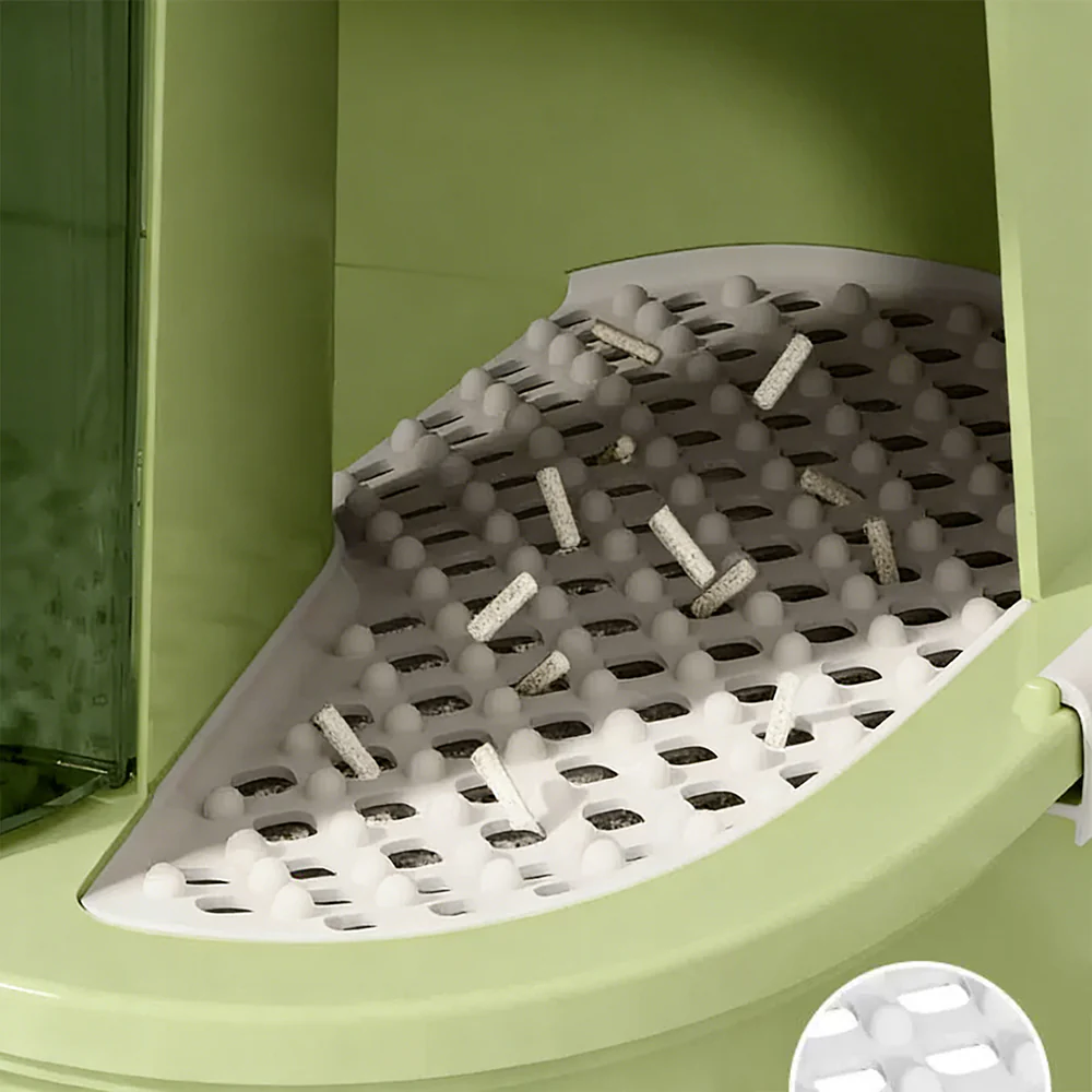 Extra Large Front Entry Cat Litter Box – Anti-Tracking Corridor Design 55x40x40cm - Image 12