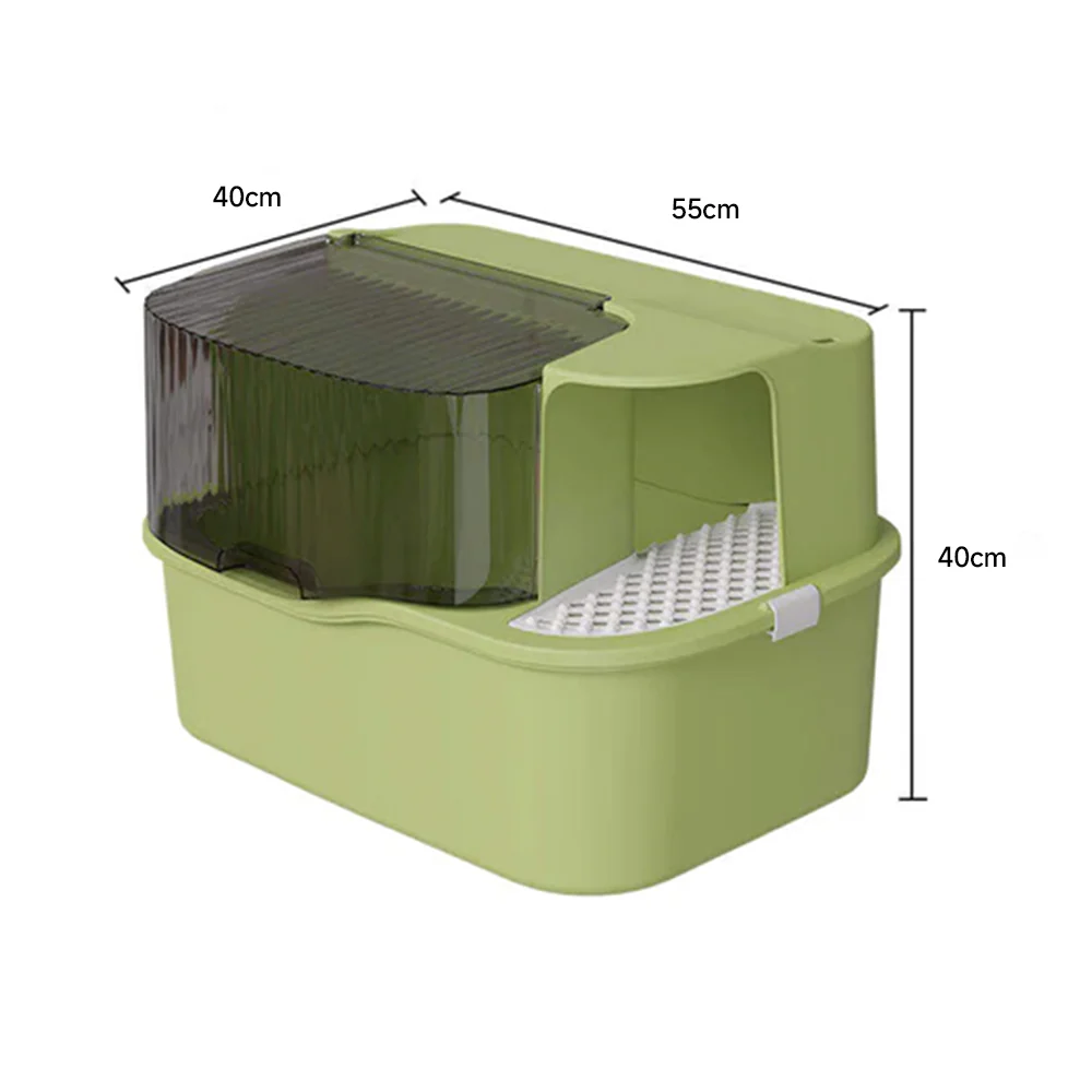 Extra Large Front Entry Cat Litter Box – Anti-Tracking Corridor Design 55x40x40cm - Image 2