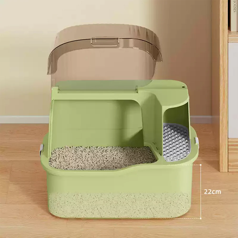 Extra Large Front Entry Cat Litter Box – Anti-Tracking Corridor Design 55x40x40cm - Image 4