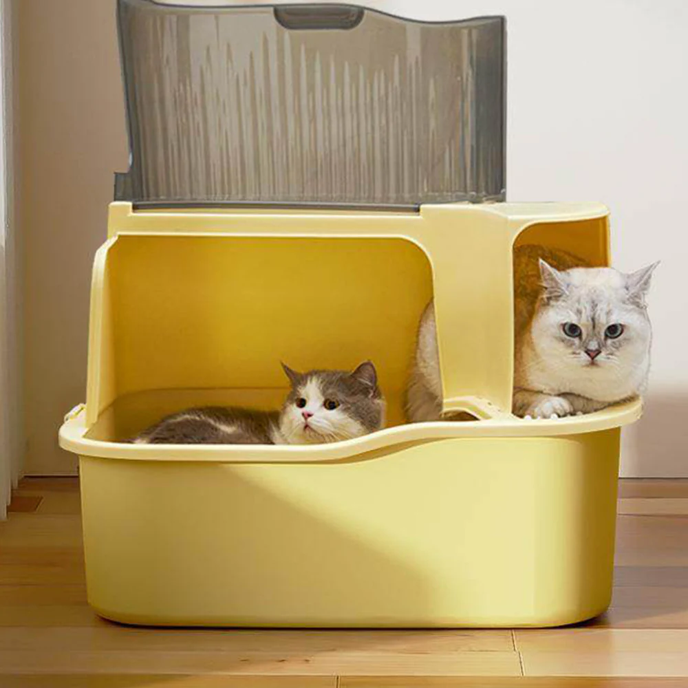 Extra Large Front Entry Cat Litter Box – Anti-Tracking Corridor Design 55x40x40cm - Image 7