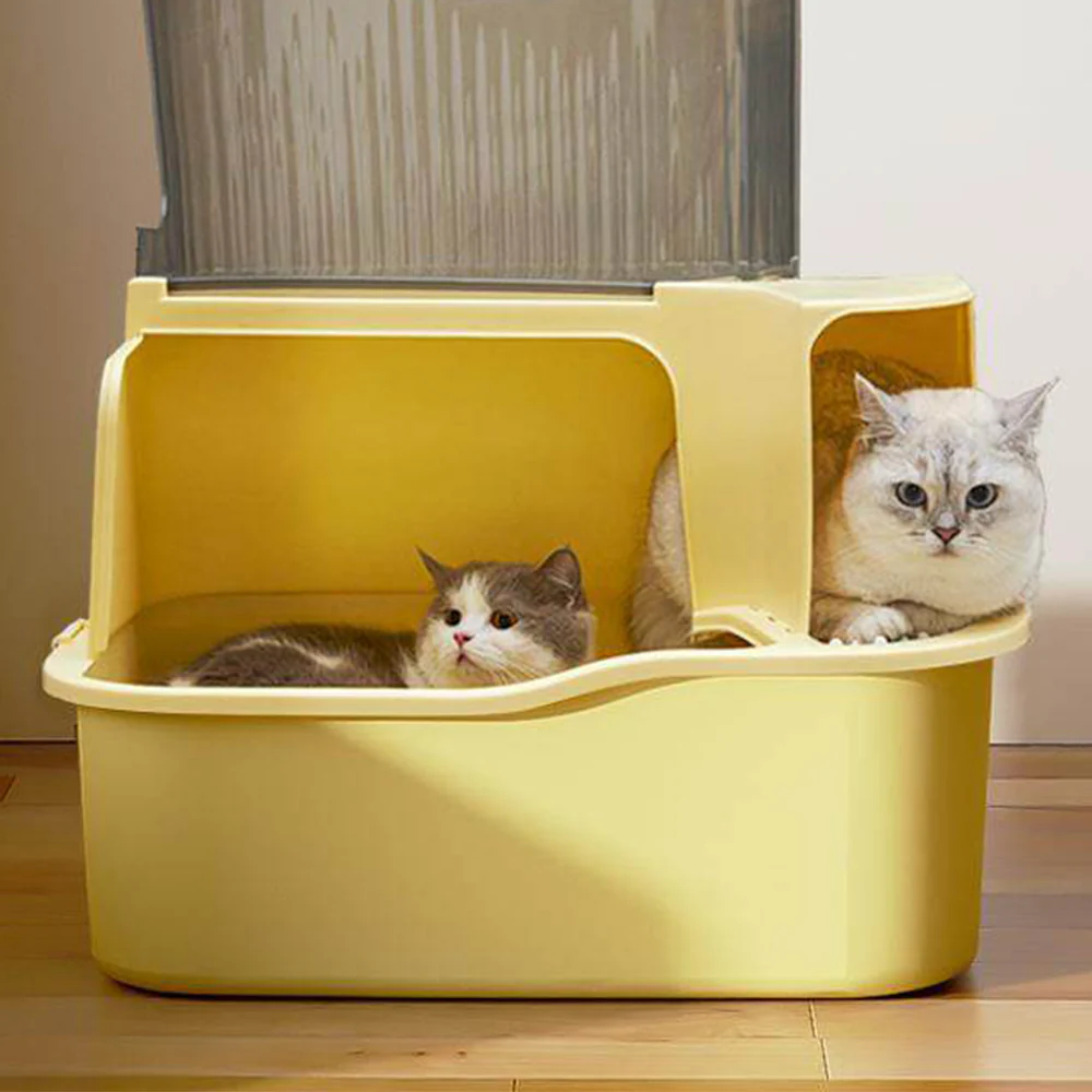 Extra Large Front Entry Cat Litter Box – Anti-Tracking Corridor Design 55x40x40cm - Image 9