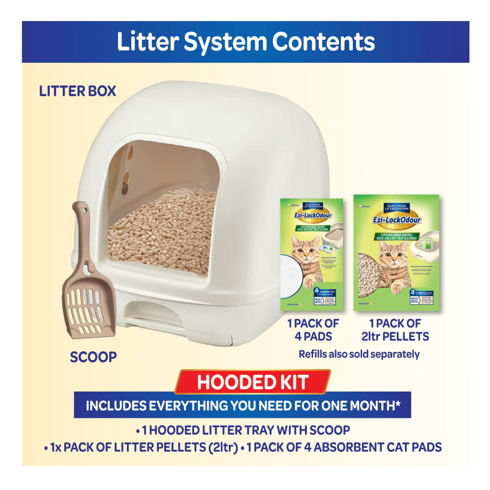 EZI-LOCKODOUR Dual Layer Hooded System Cat Litter Box - Image 3