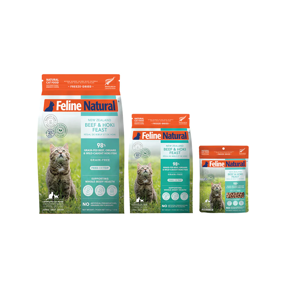 FELINE NATURAL Beef & Hoki Freeze Dried Cat Food - Image 2