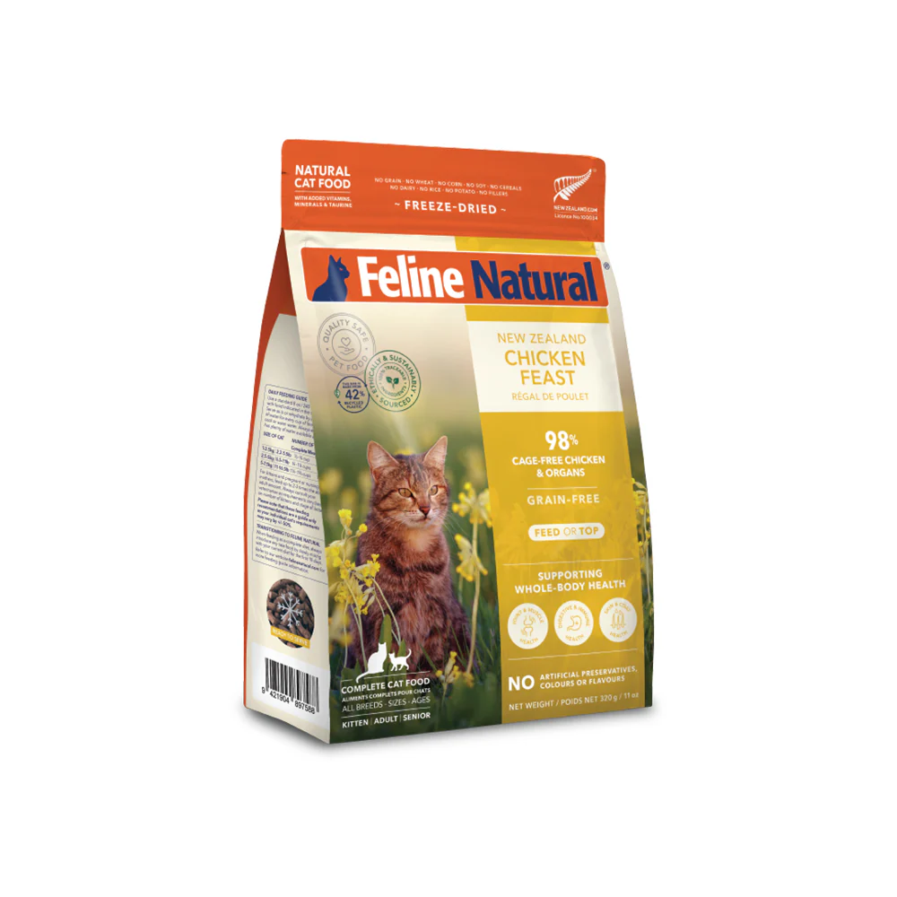 FELINE NATURAL Chicken Freeze Dried Cat Food 320g - Image 4