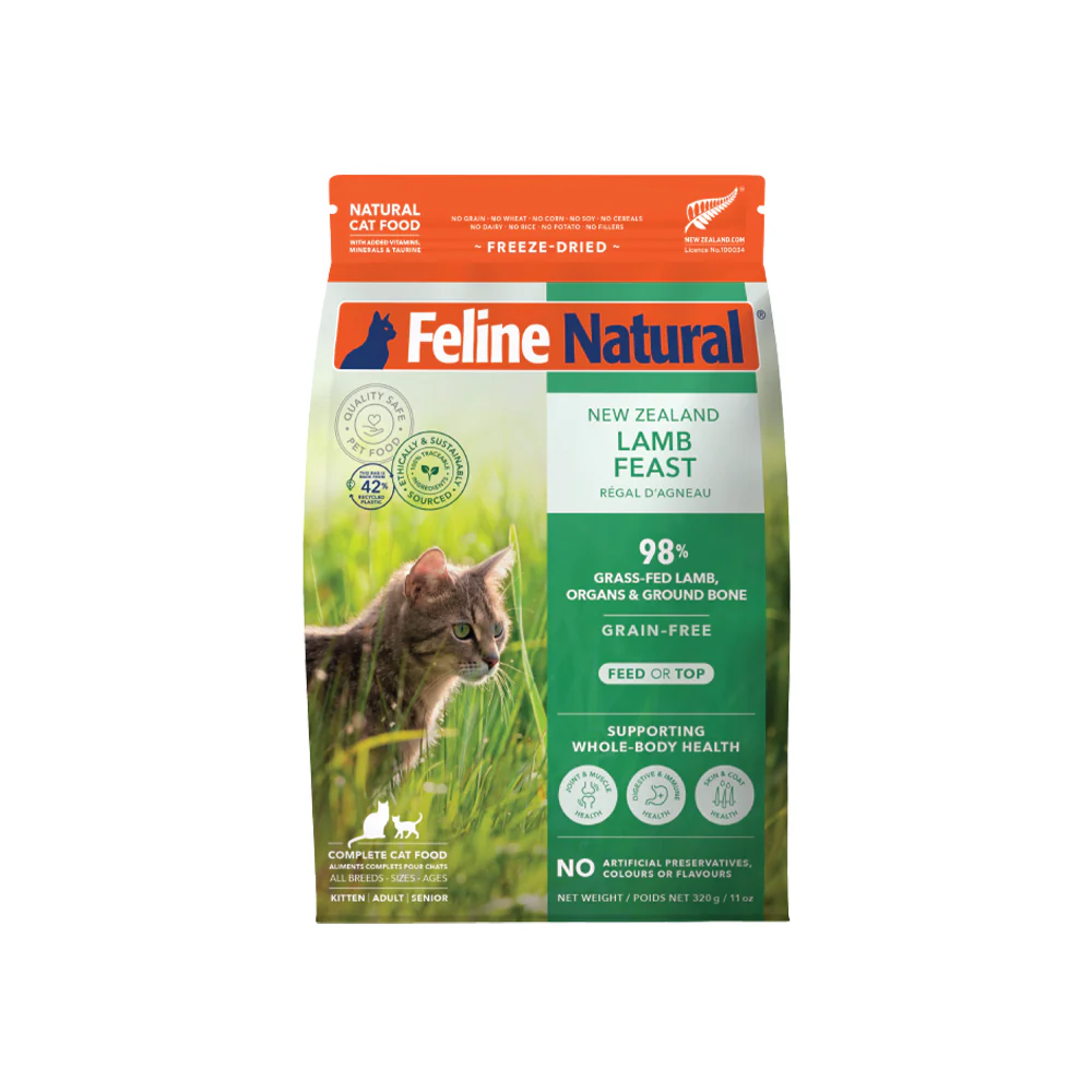 FELINE NATURAL Lamb Freeze Dried Cat Food 320g - Image 2