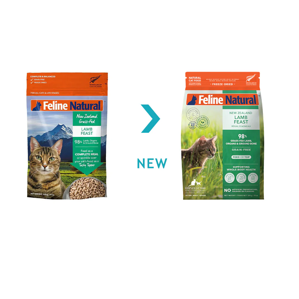 FELINE NATURAL Lamb Freeze Dried Cat Food 320g - Image 3