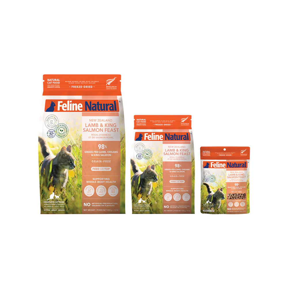 FELINE NATURAL Lamb & Salmon Freeze Dried Cat Food - Image 2
