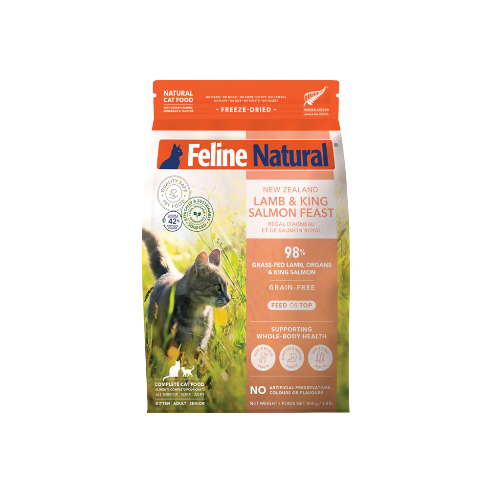 FELINE NATURAL Lamb & Salmon Freeze Dried Cat Food - Image 3