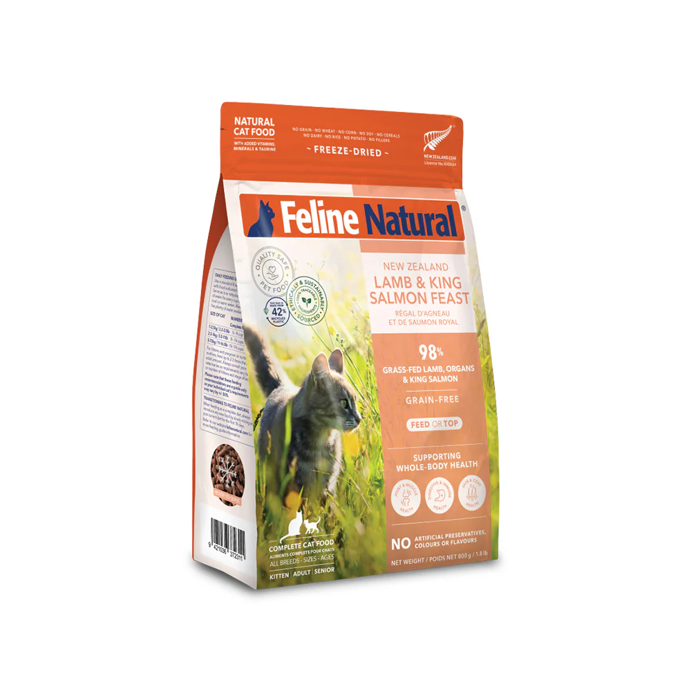 FELINE NATURAL Lamb & Salmon Freeze Dried Cat Food - Image 5