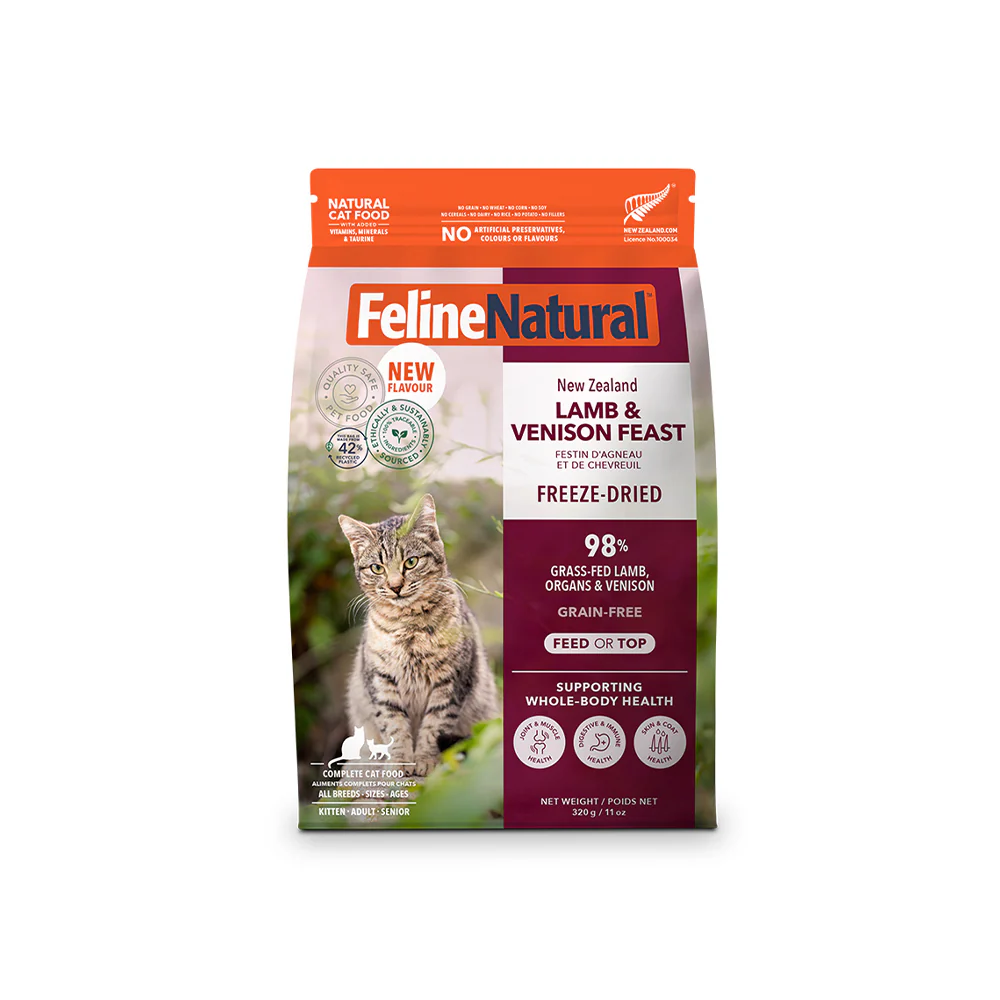 FELINE NATURAL Lamb & Venison Freeze Dried Cat Food - Image 4