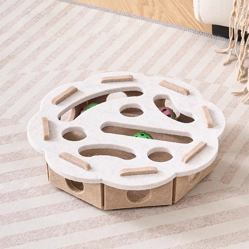 Felt Cat Puzzle Toy Interactive Foraging Box - Image 6