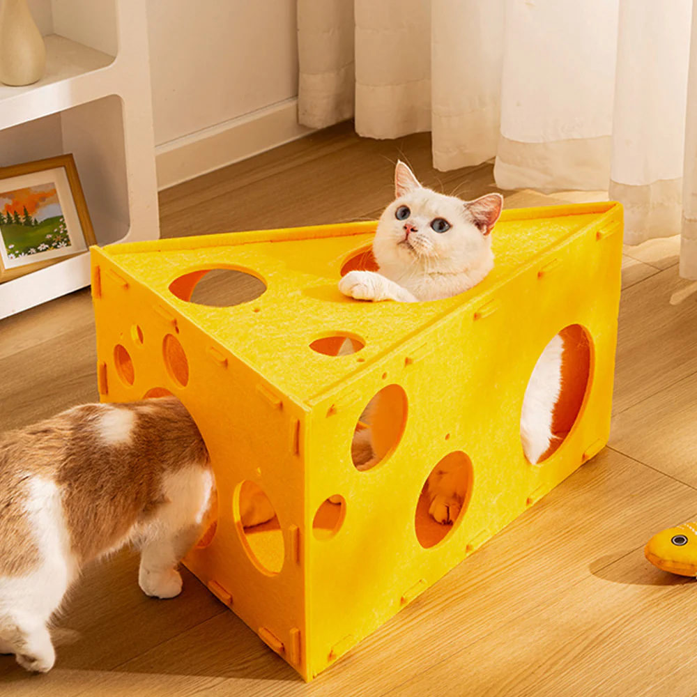 Felt Cat Tunnel Bed | Convertible Interactive Scratcher 3-in-1 - Image 5
