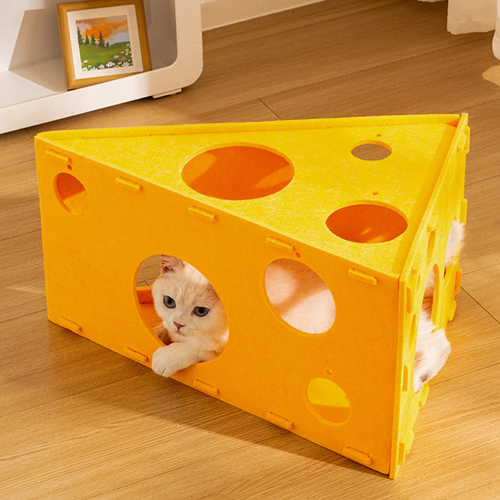 Felt Cat Tunnel Bed | Convertible Interactive Scratcher 3-in-1 - Image 6