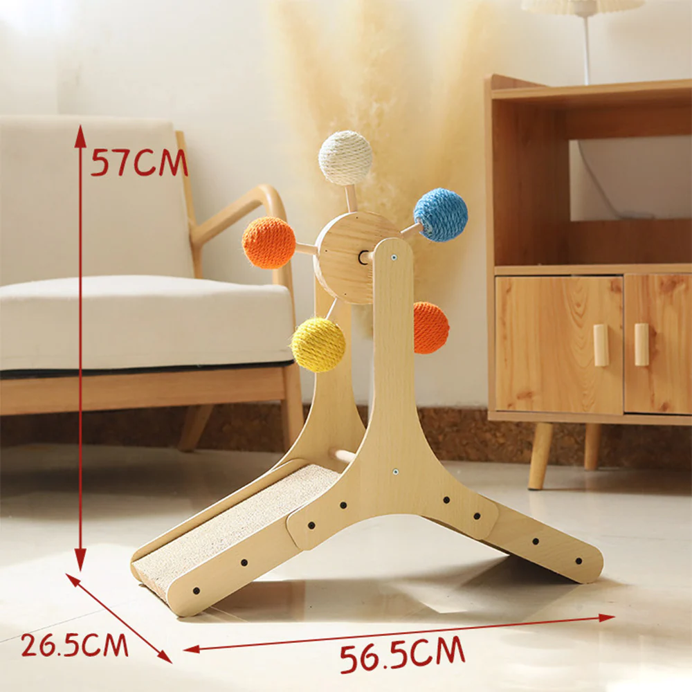 Ferris Wheel Cat Scratcher with Toys - Image 2