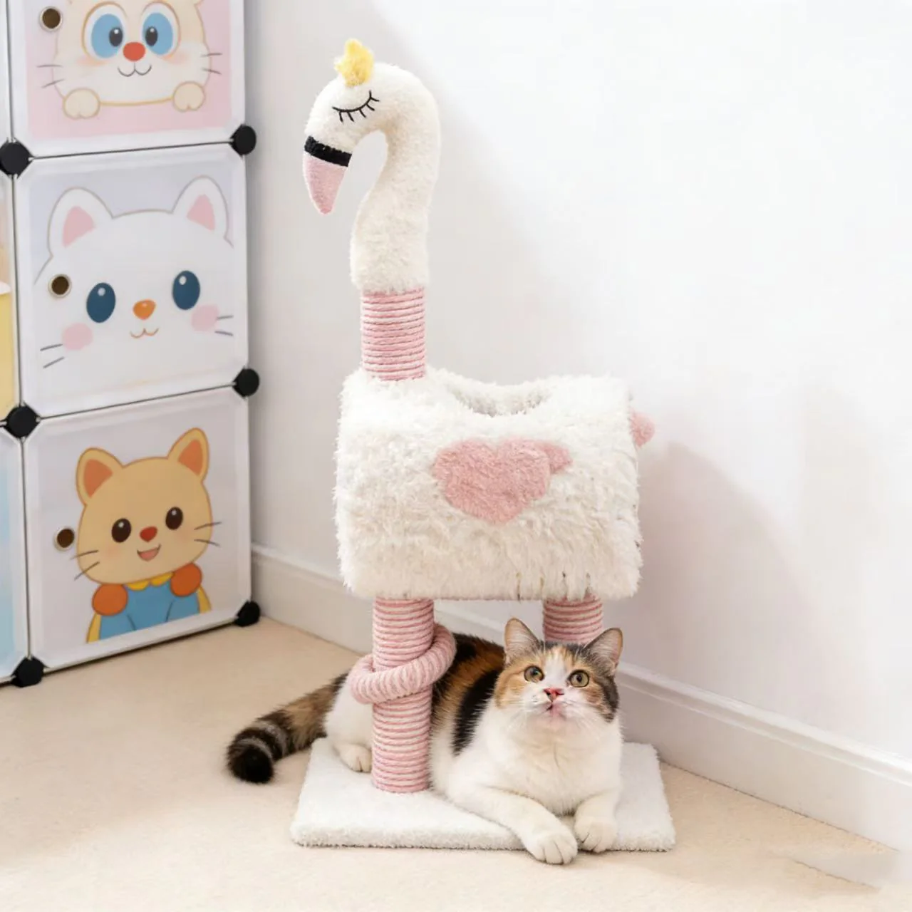 Flamingo Sisal Cat Scratching Post - Image 2