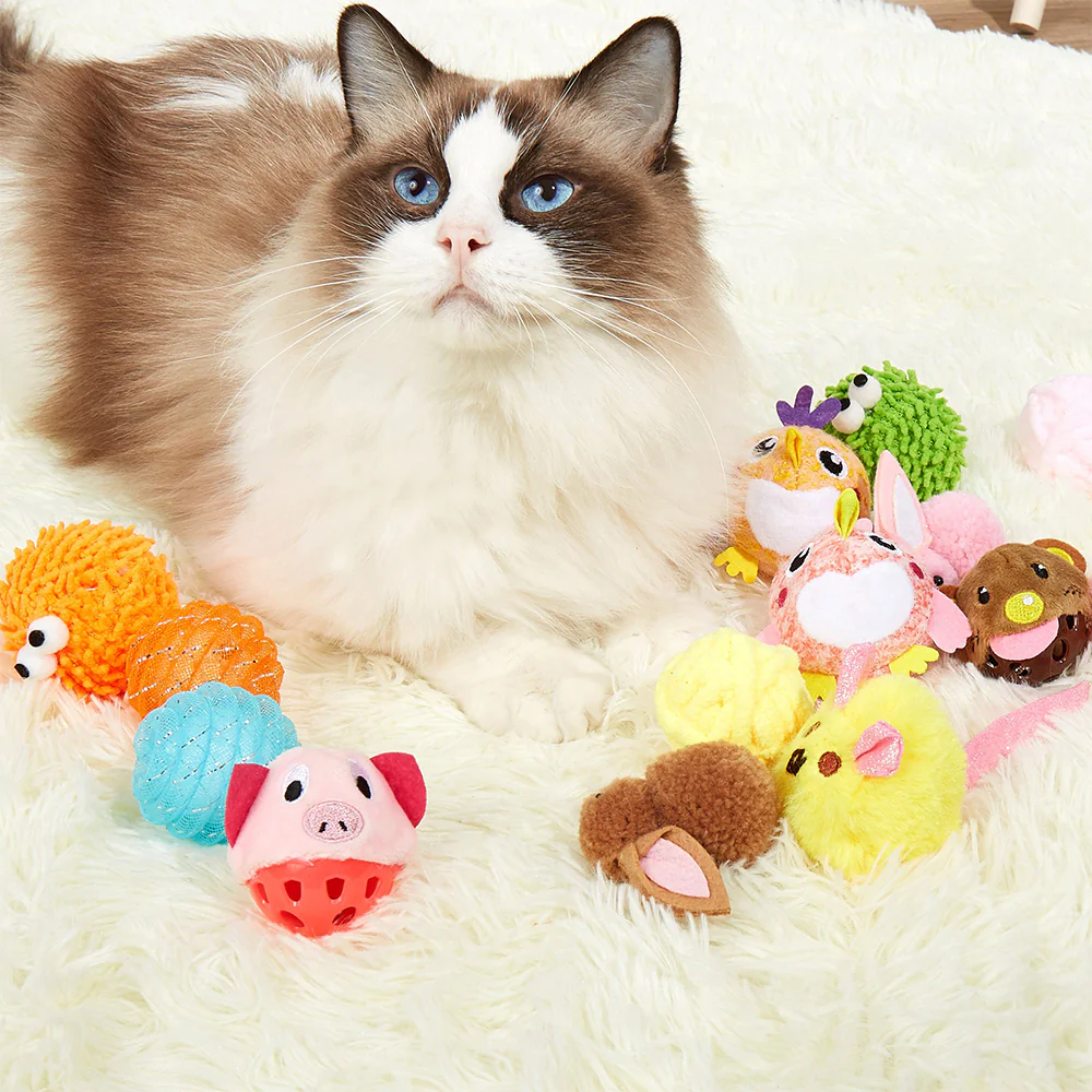 FOFOS Bell Ball Cat Toy 1pc - Random Color - Image 2